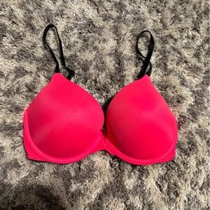 Hot Pink Victoria’s Secret Push Up Bra (32D)